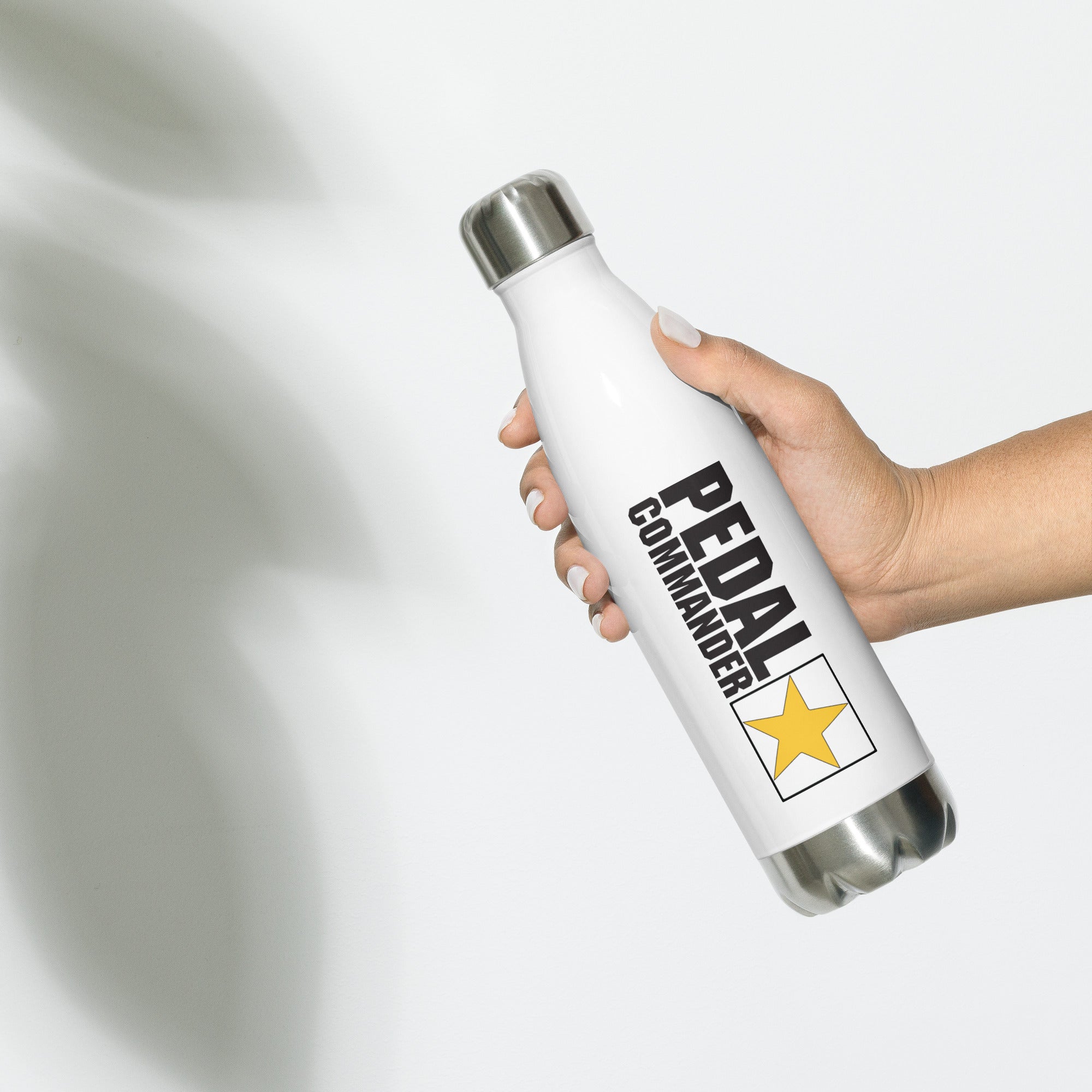 water pedal Pedal Commander® Stainless Steel Water Bottle White