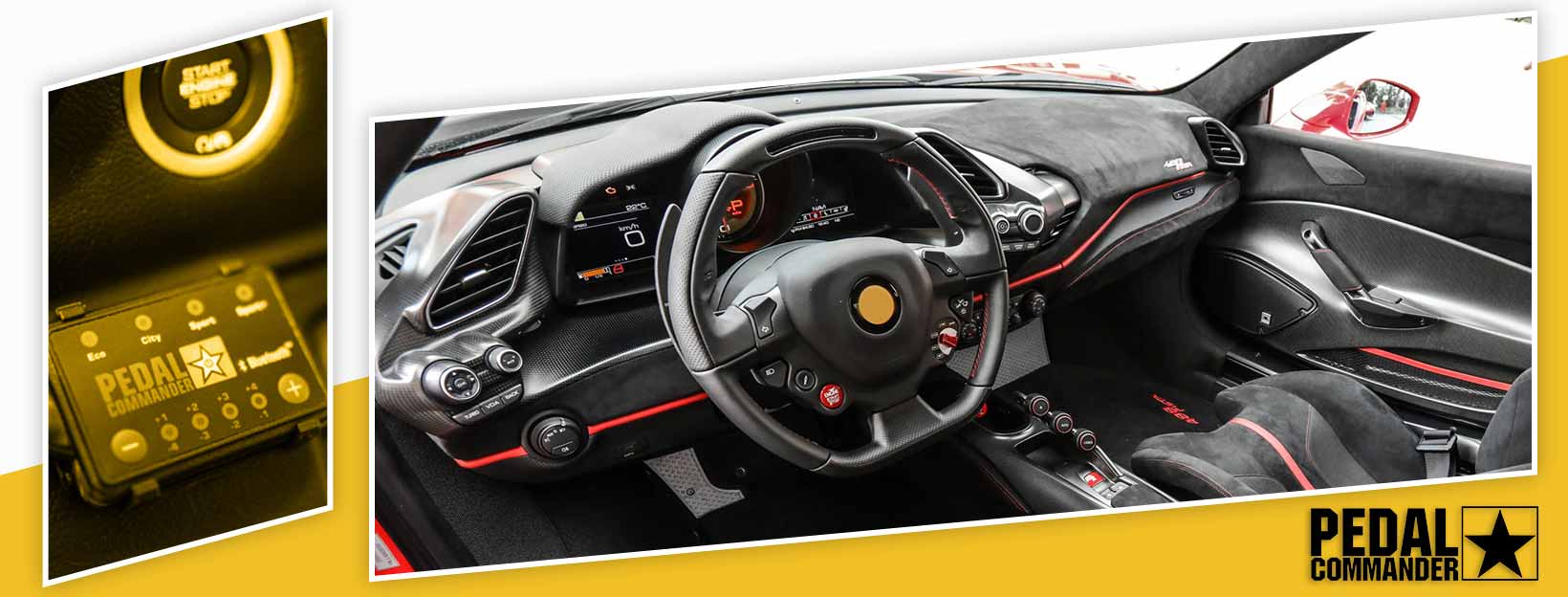 Pedal Commander for Ferrari 488 - interior
