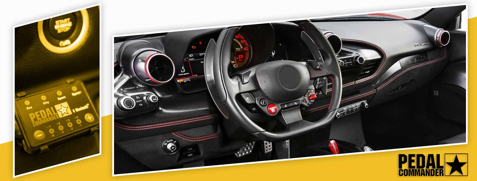 Pedal Commander for Ferrari F8 - interior