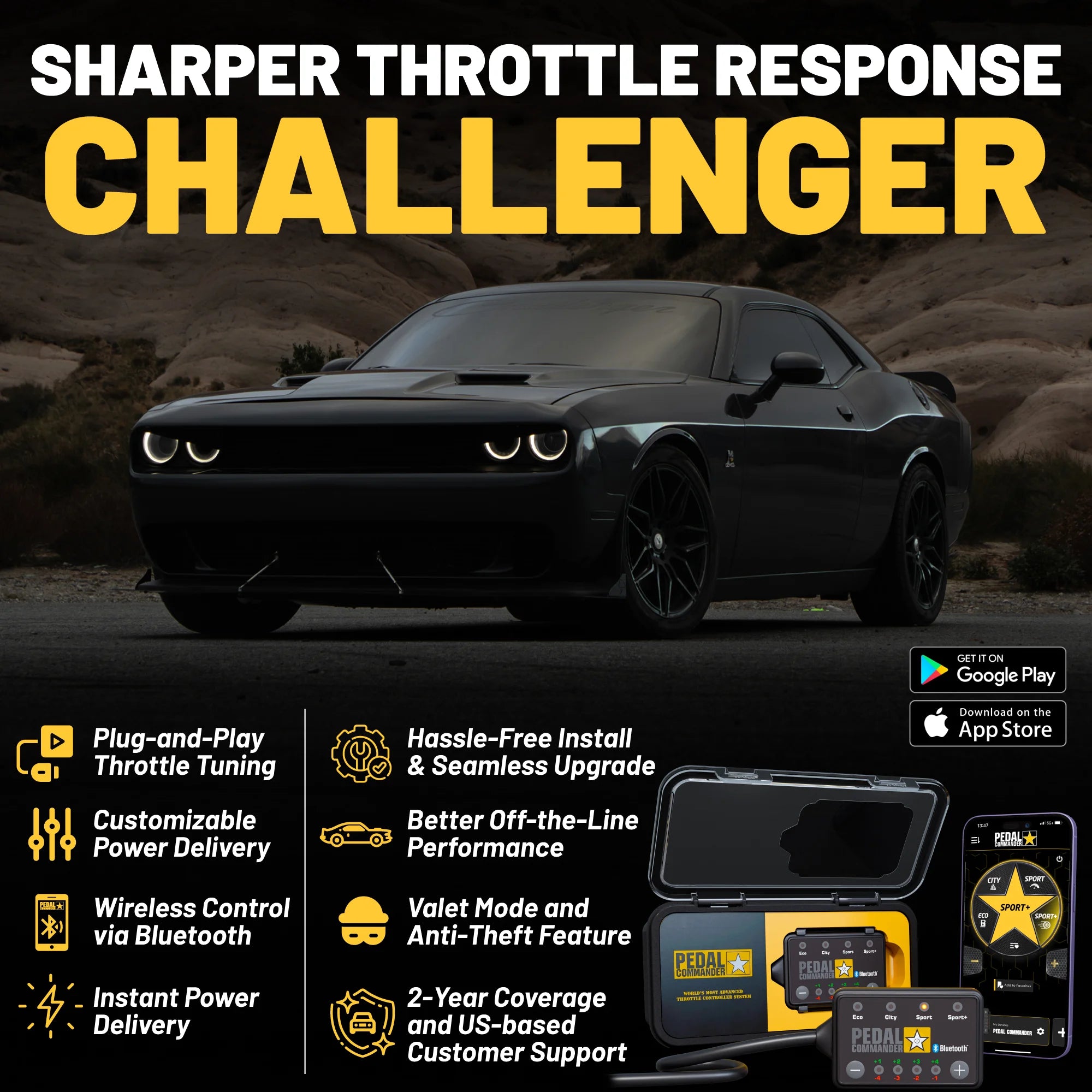 dodge challenger pedal commander Pedal Commander Throttle Response Controller for Dodge Challenger
