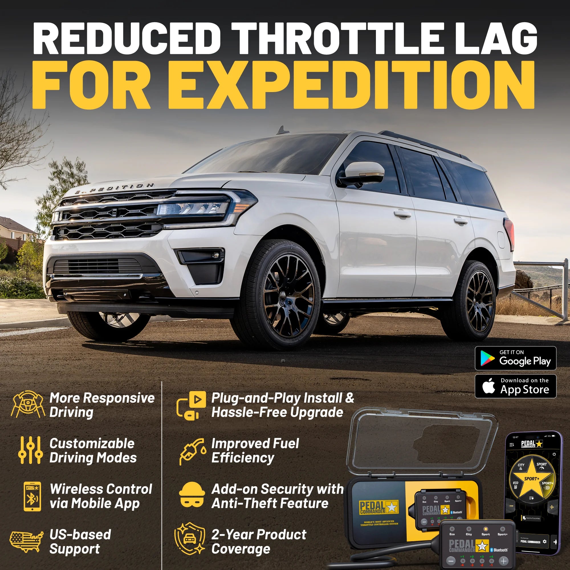 Pedal Commander for Ford Expedition reduced throttle lag