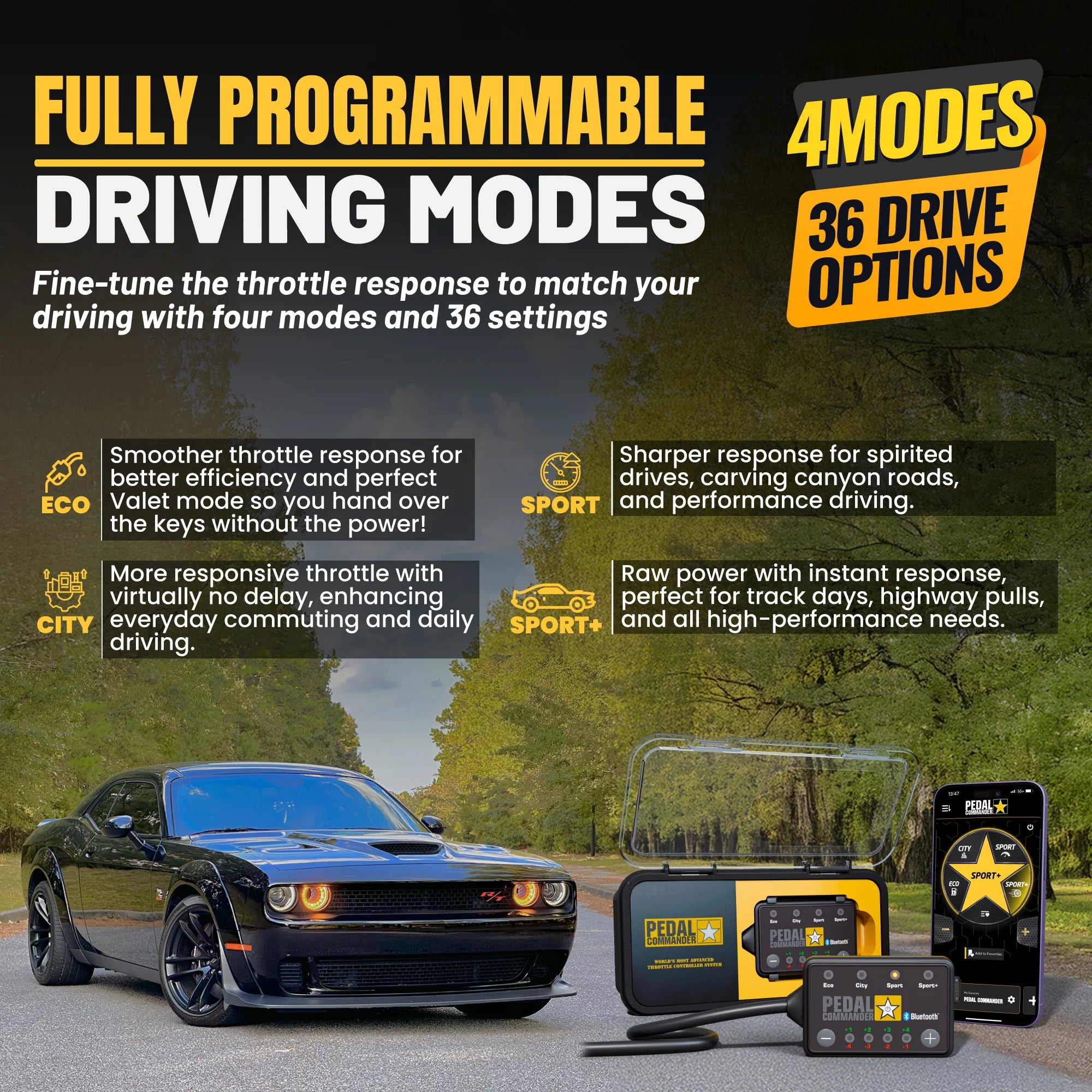 dodge challenger pedal commander Pedal Commander Throttle Response Controller for Dodge Challenger