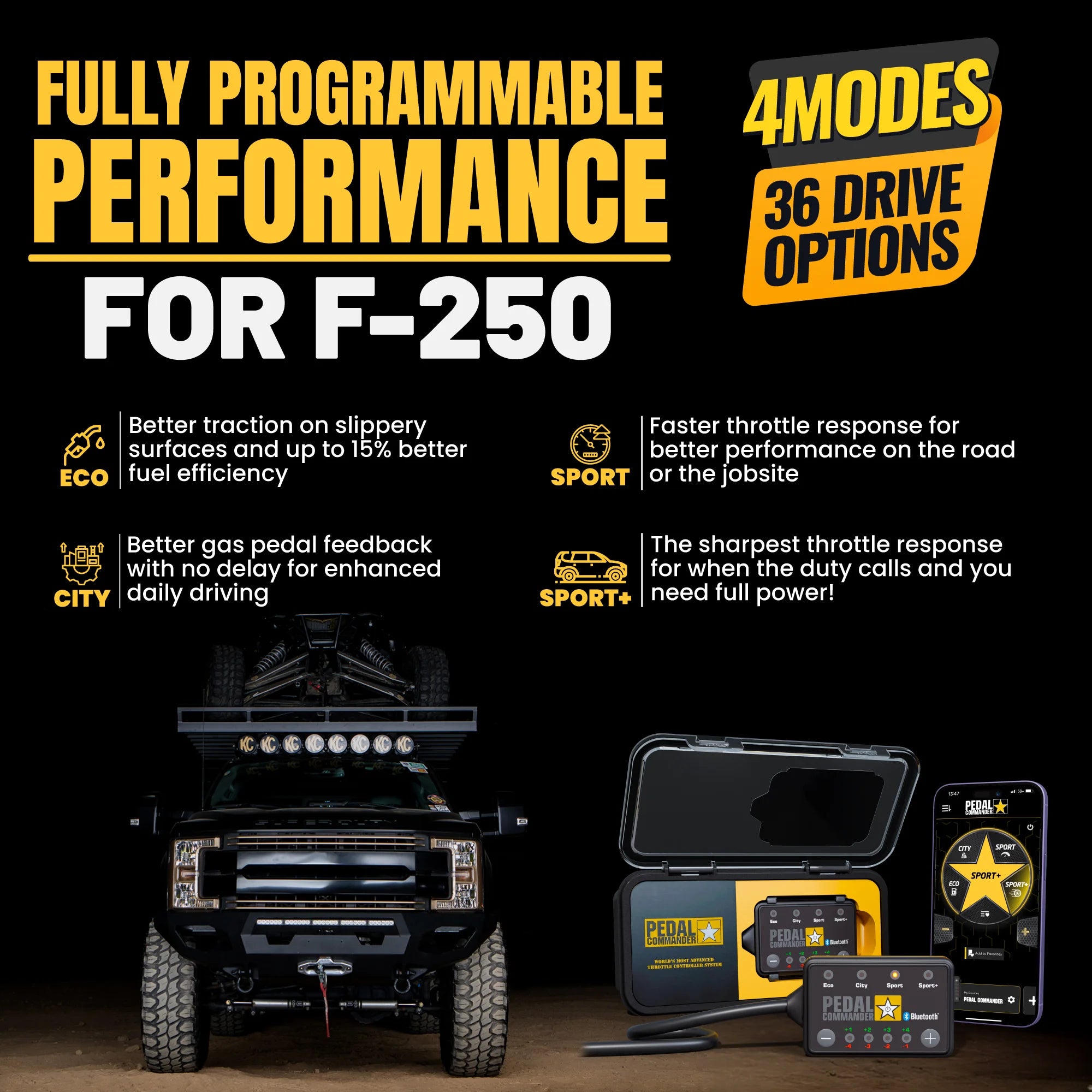 Pedal Commander for ford f250 4 modes