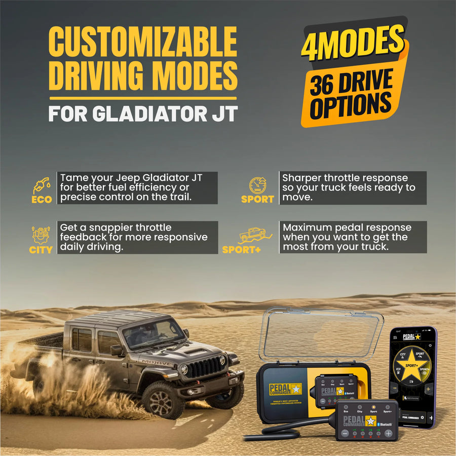 Jeep Gladiator JT (2020+) (3.6L Pentastar V6 - 2.0L Hurricane - 3.0L EcoDiesel V6)