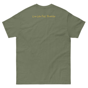 Pedal Commander military-green t-shirt back
