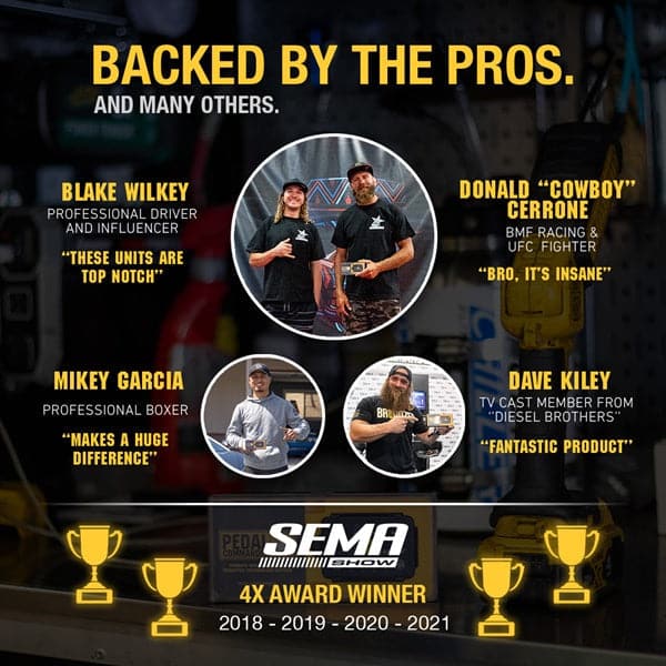 Merchant Pedal Commander PC15 won four times SEMA in 2018, 2019, 2020 and 2021; lots of pros are supporting the product also